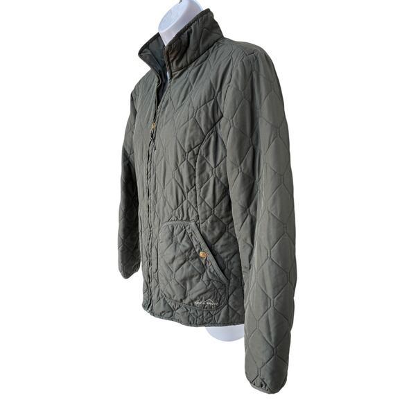 Eddie Bauer Lightweight Olive Green Quilted Jacket size S - Picture 6 of 11